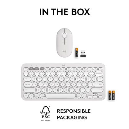 Logitech Pebble 2 Multi Device Bluetooth Keyboard and Mouse Combo