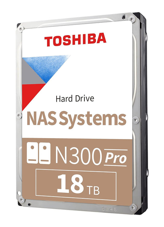 Toshiba N300 Pro 18TB 3.5" SATA 6Gb/s 7200RPM NAS Internal Hard Disk Drive