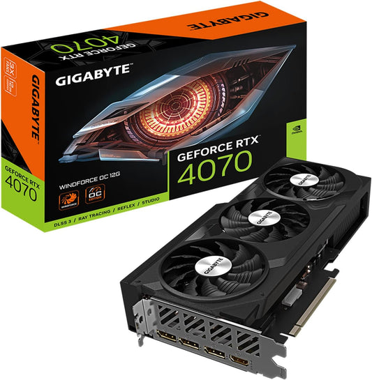 GIGABYTE GeForce RTX 4070 WINDFORCE OC 12GB GDDR6X Graphics Card