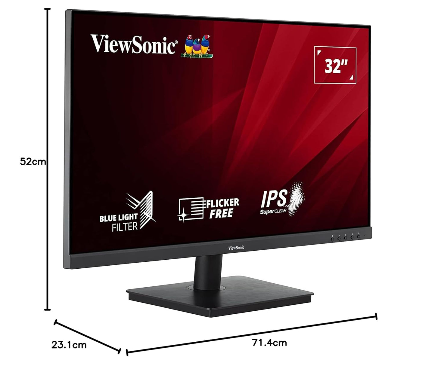 ViewSonic 32 Inch 1920X1080 Resolution IPS Freesync FHD Monitor with Built-In Speakers