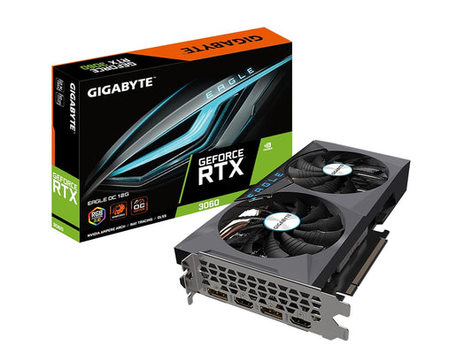 GIGABYTE GeForce RTX 3060 Eagle OC 12GB 192-bit GDDR6 Graphics Card