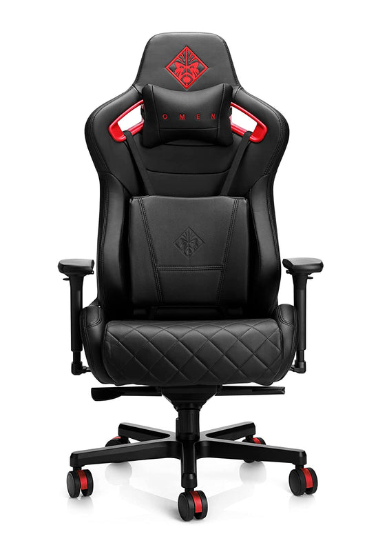 HP OMEN Citadel Gaming Chair with 135° Adjustable Seat and 4D Armrest Built-in Pillows for Comfort