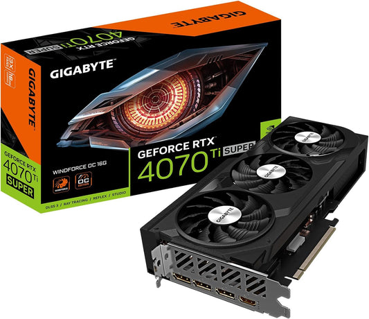 GIGABYTE GeForce RTX 4070 Ti Super WINDFORCE OC 16GB 256-bit GDDR6X Graphics Card