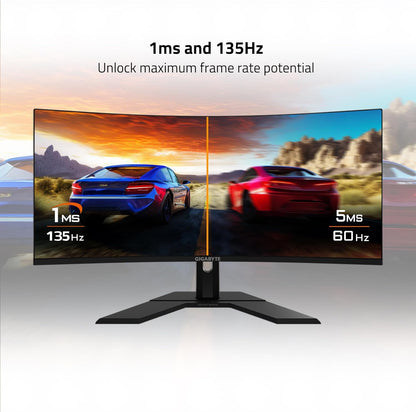 GIGABYTE GS34WQC 34" 120Hz 1440P WQHD HDR Ready VA Panel Curved Gaming Monitor