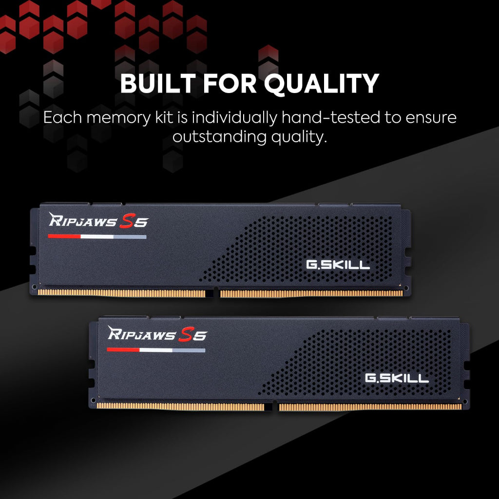 G.Skill Ripjaws S5 32GB (2x16GB) DDR5 RAM 6000MHz CL36 Desktop Memory - Black