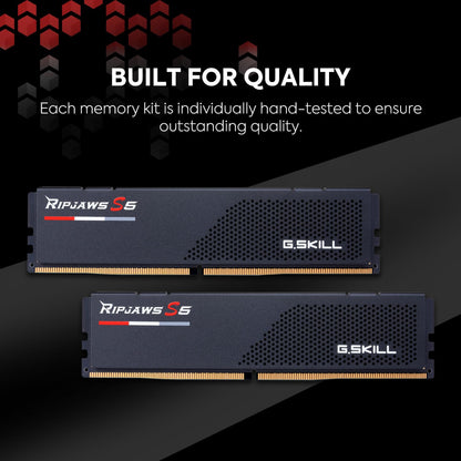 G.Skill Ripjaws S5 32GB (2x16GB) DDR5 RAM 6000MHz CL36 Desktop Memory - Black