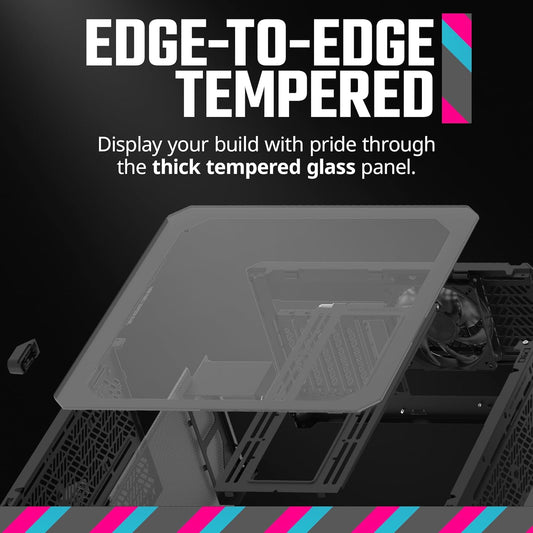 Cooler Master HAF700 EVO E-ATX ARGB Full Tower Tempered Glass Side Panel Gaming Cabinet - Black