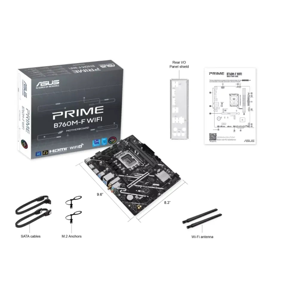 ASUS PRIME B760M-F WIFI Intel B760 Chipset LGA1700 DDR5 Micro ATX Motherboard with WiFi 6-tpstech.in