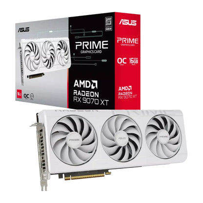 ASUS Prime RX 9070 XT White OC Edition 16GB GDDR6 Graphics Card-tpstech.in