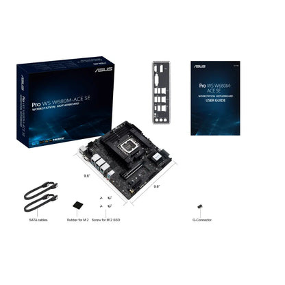 ASUS Pro WS W680M-ACE SE W680 LGA1700 DDR5 Micro‑ATX Workstation Motherboard-tpstech.in