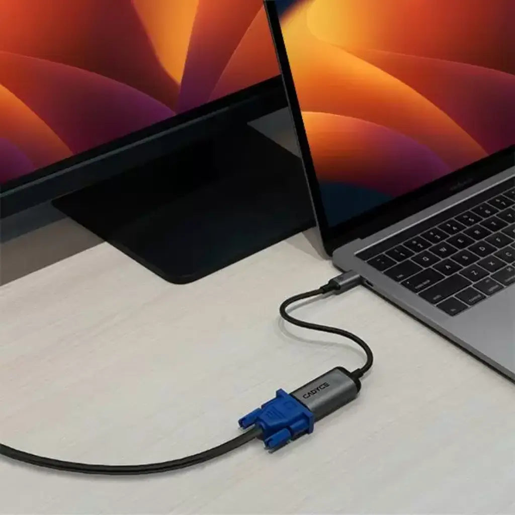 Cadyce CA-CVFHD USB-C to VGA Adapter Full HD 1080p @60Hz-tpstech.in