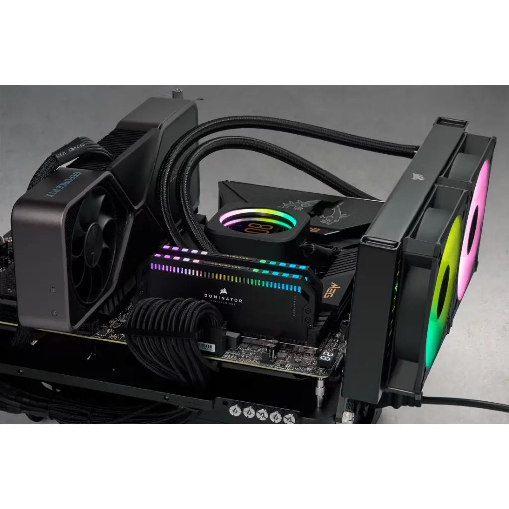 Corsair Dominator Platinum RGB 32GB (2x16GB) DDR5 RAM 7000MHz CL34 Desktop Memory Kit – Black-tpstech.in