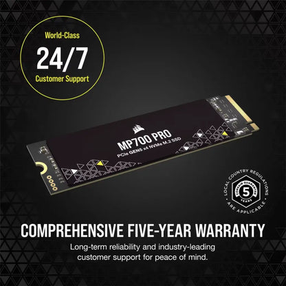 Corsair MP700 Pro 1TB PCIe Gen5 x4 NVMe 2.0 M.2 Internal SSD-tpstech.in