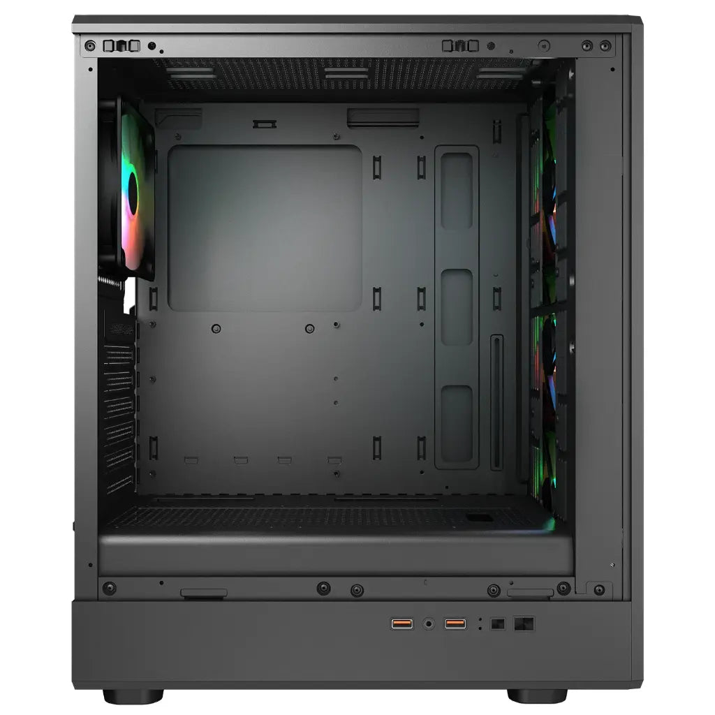 Cougar Airface Pure RGB Mid Tower ATX Computer Case Compact Design with Ultra‑Slim Ventilated Front Panel and 4 RGB Fans-tpstech.in