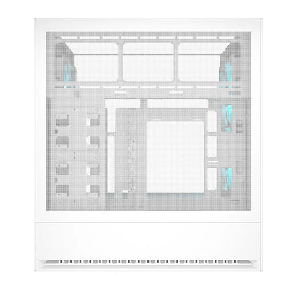 Cougar OmnyX Mid‑Tower PC Case with Omnidirectional Dynamic Flow Quad 160mm PWM Fans - White-tpstech.in