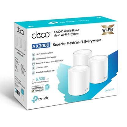 Deco AX3000 X50 Whole Home Mesh WiFi 6 System - 3 Pack-tpstech.in