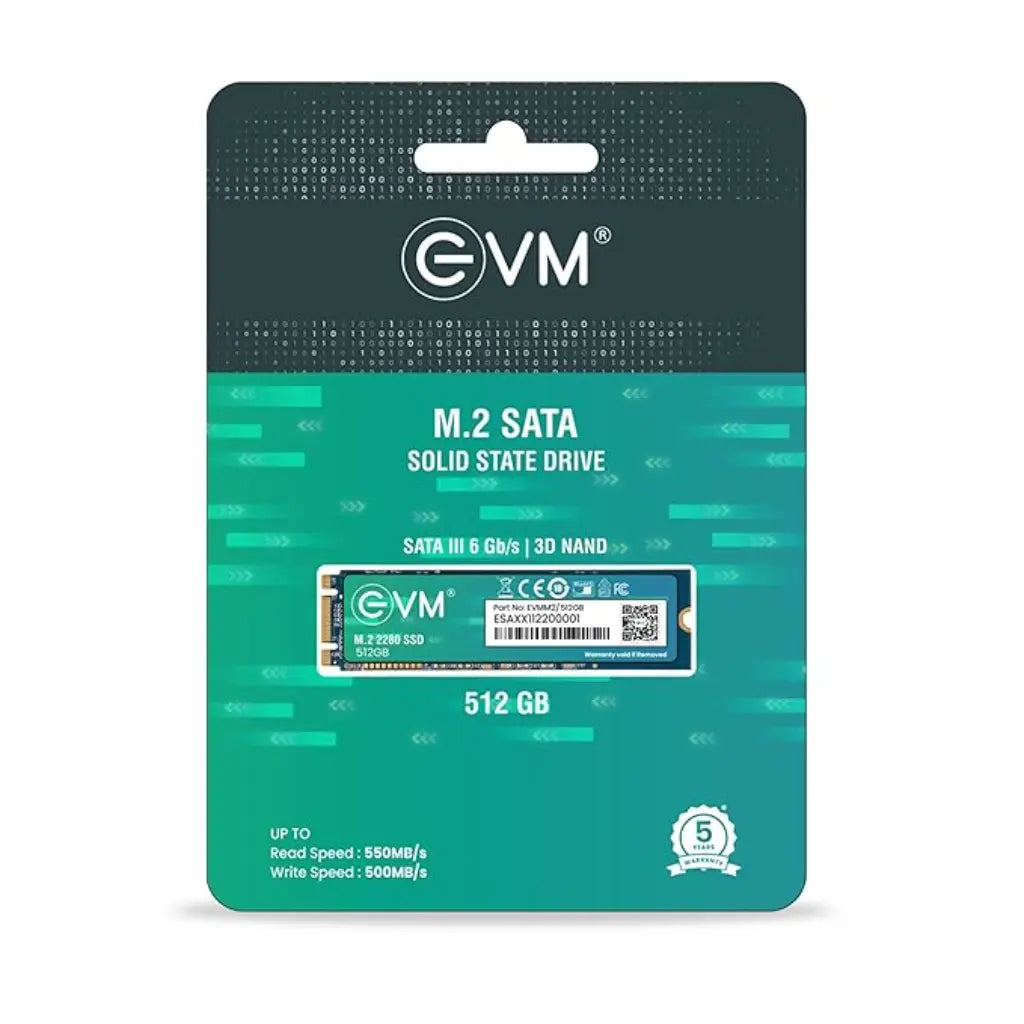EVM EVMM2 512GB M.2 2280 SATA III Internal Solid State Drive-tpstech.in