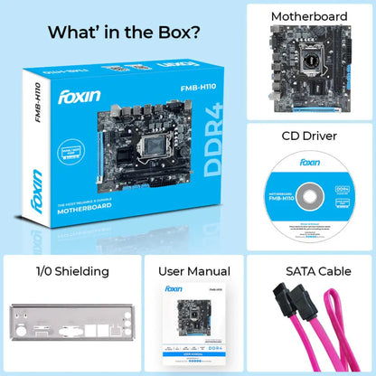 Foxin FMB-H110 Prime H110 LGA 1151 Socket DDR4 RAM ATX Motherboard -tpstech.in
