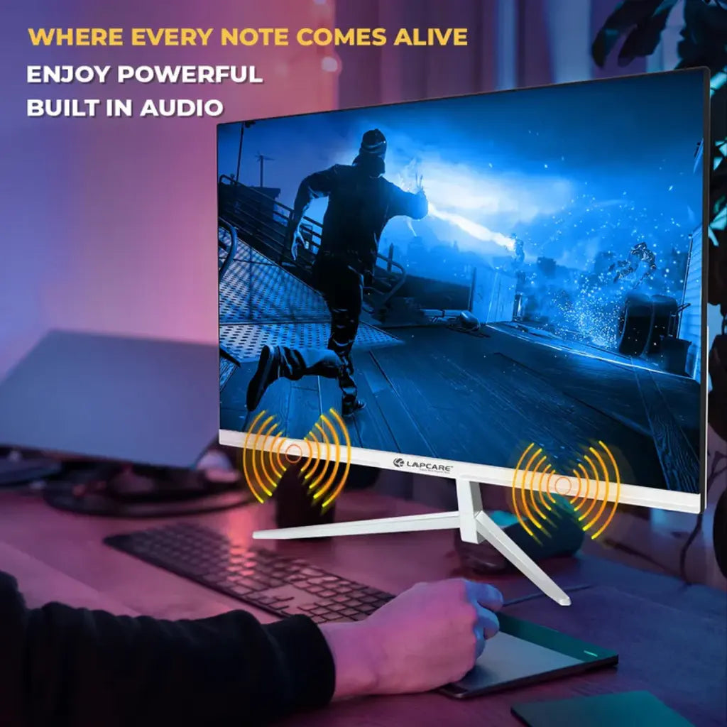 LAPCARE LM22WHD-SP 22" 60Hz 5ms Full HD LED Monitor with Built-in Speakers-tpstech.in