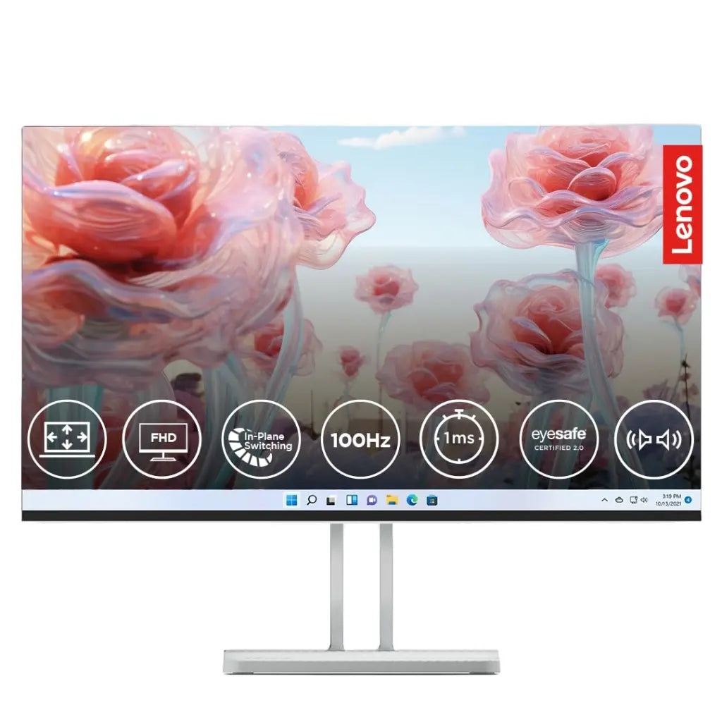 Lenovo L24i‑4A 23.8″ 100 Hz 1 ms FHD IPS Monitor Dual 3 W Speakers-tpstech.in