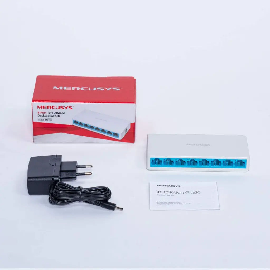 MERCUSYS MS108 8-Port 10/100Mbps Desktop Network Switch-tpstech.in