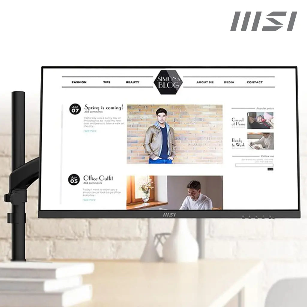 MSI Modern  MD271P  27″ 75Hz IPS FHD Business  Monitor USB‑C-tpstech.in