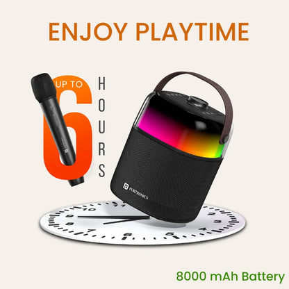 Portronics Dash 4 POR 2036 50W Bluetooth 5.3 Wireless Party Speaker with Karaoke Mic RGB Lights-tpstech.in