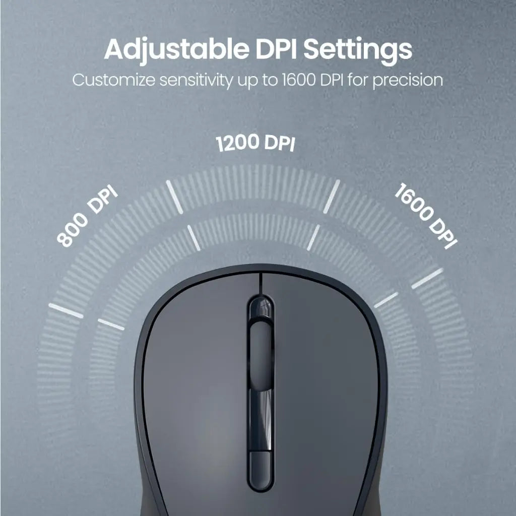 Portronics POR 2786 Toad 34 Wireless Mouse 2.4GHz Adjustable DPI 1600-tpstech.in