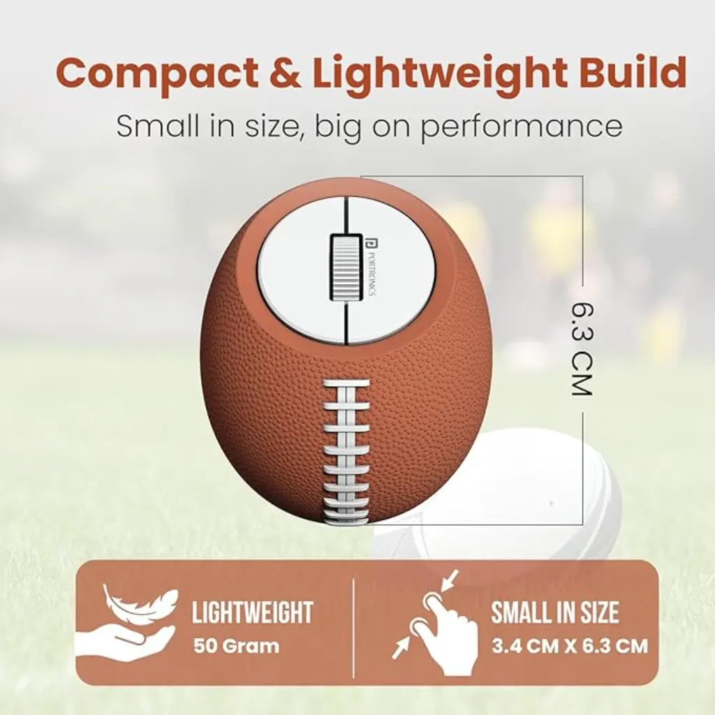 Portronics ToadPlay Rugby POR 3118 Mini Wireless Mouse Bluetooth 5.0 & 2.4GHz 2400 DPI-tpstech.in
