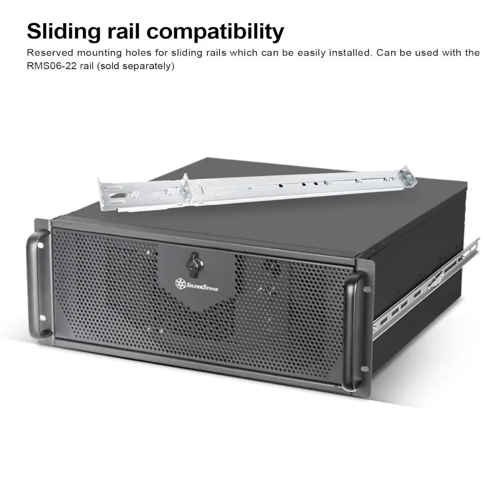 SilverStone RM42‑502 4U Rackmount Server Compyer Case with Liquid Cooling Ready (240 mm)-tpstech.in