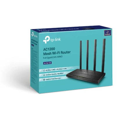 TP-Link Archer C6 AC1200 Dual-Band MU-MIMO Gigabit Wi-Fi Router-tpstech.in
