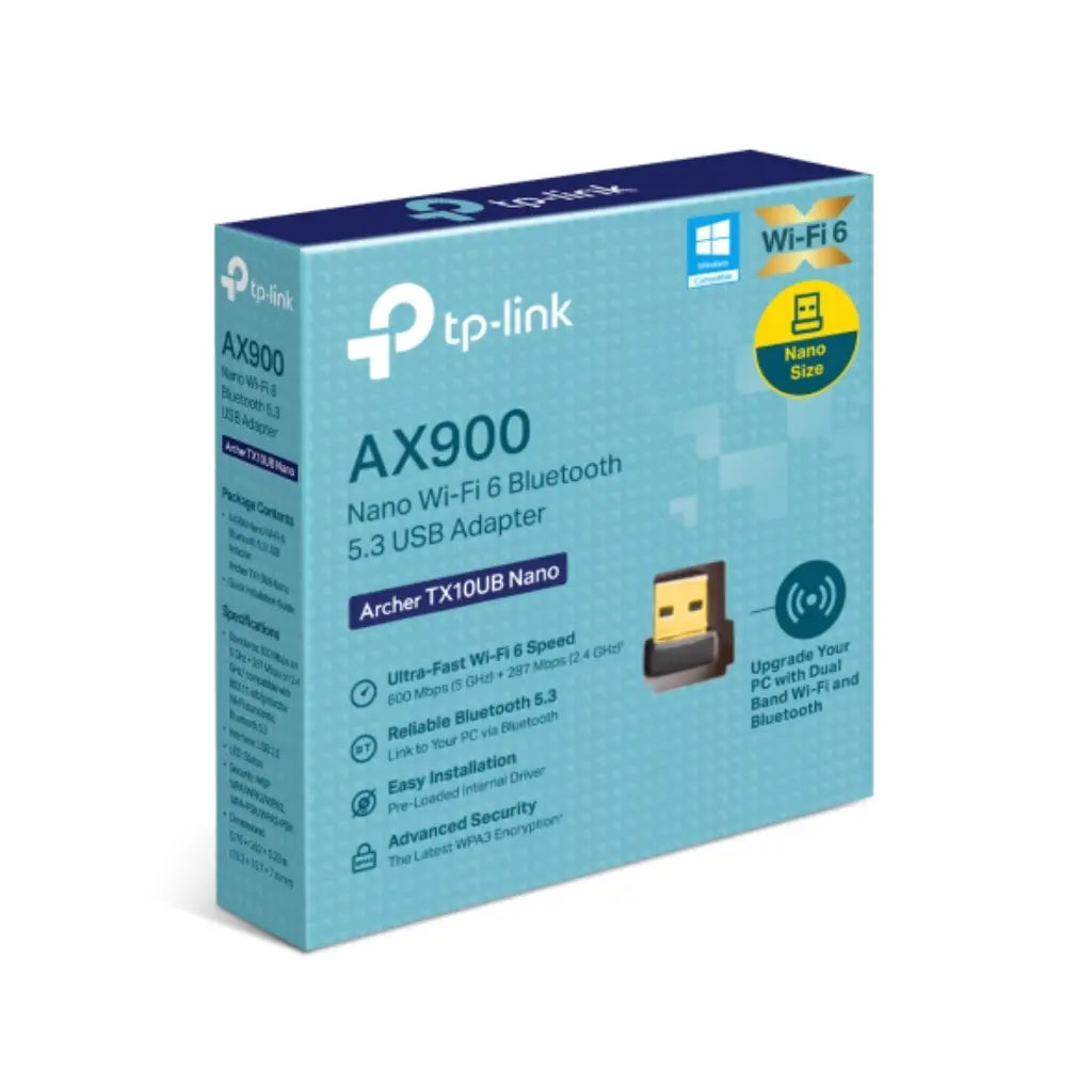 TP-Link Archer TX10UB Nano AX900 Wi-Fi 6 & Bluetooth 5.3 USB Adapter-tpstech.in