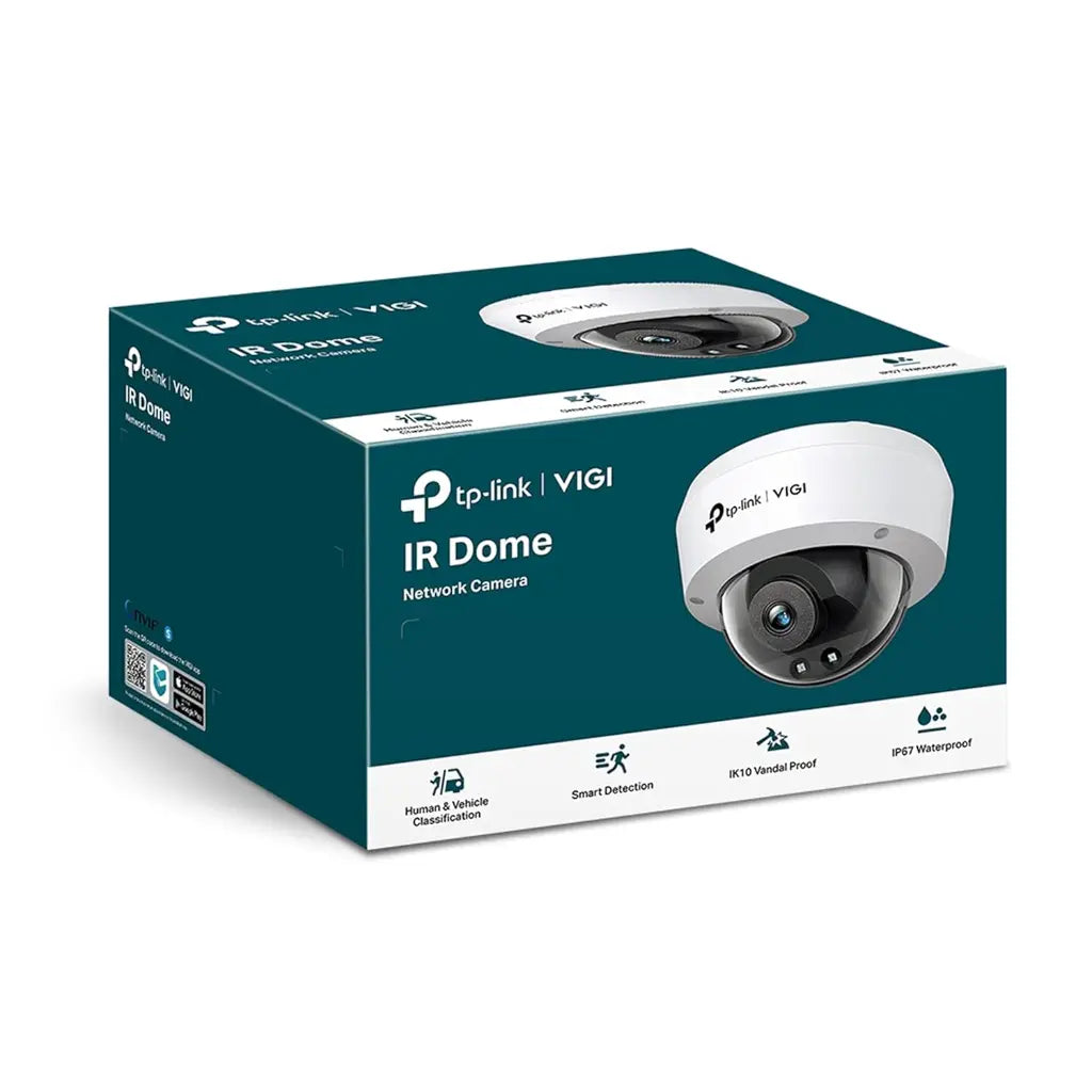 TP-Link VIGI C220I V1 2MP IR Dome Network Camera with AI Detection  IK10 Vandal-Proof & IP67-tpstech.in