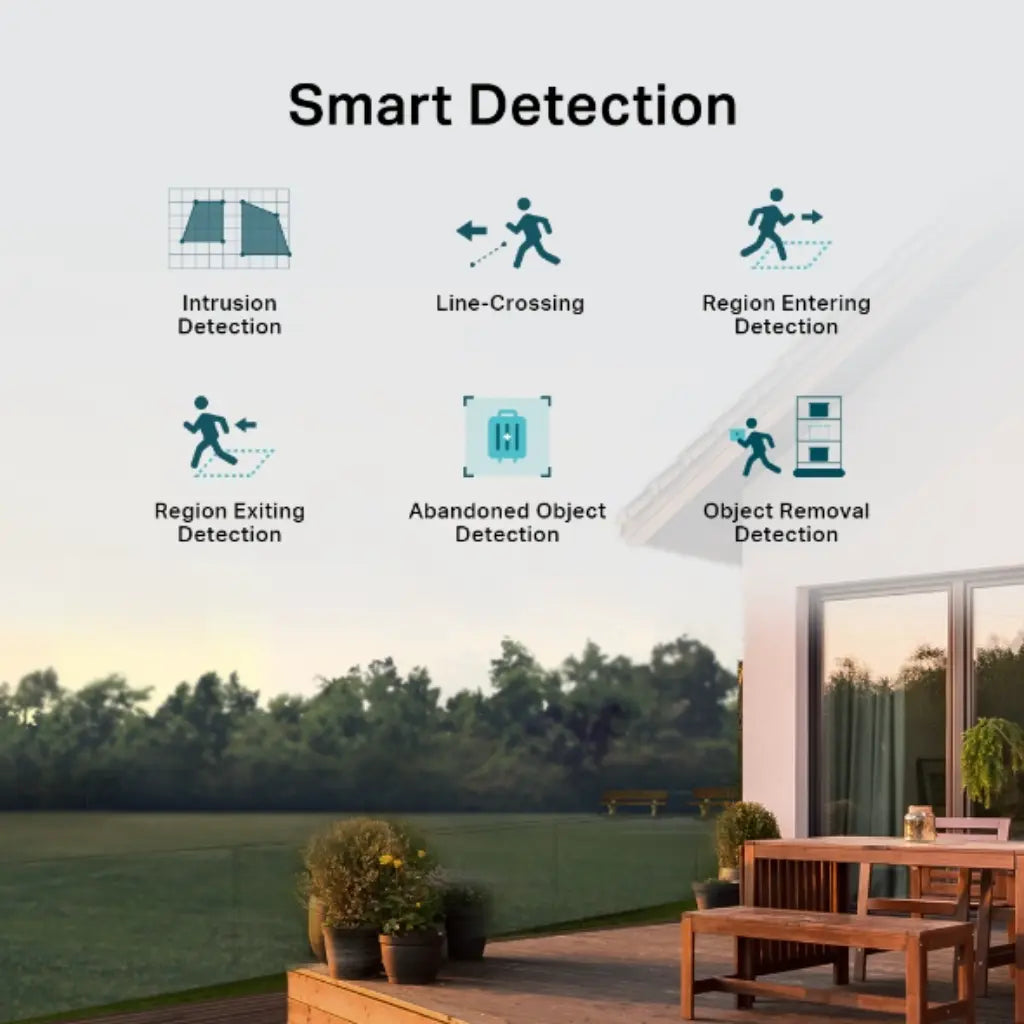 TP-Link VIGI C540V 4MP Pan/Tilt Outdoor Network Camera with 3× Zoom Full-Color Dual-Lens Varifocal Lens & IP66 Waterproof-tpstech.in