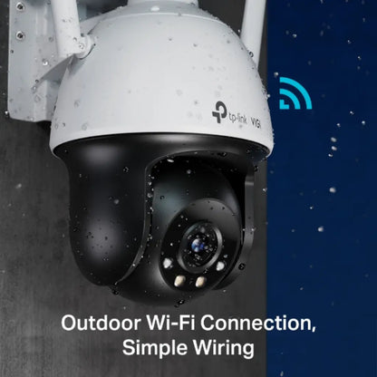 TP-Link VIGI C540W 4MP 4MM Outdoor Full-Color Wi-Fi Pan Tilt Security Camera IP66-tpstech.in