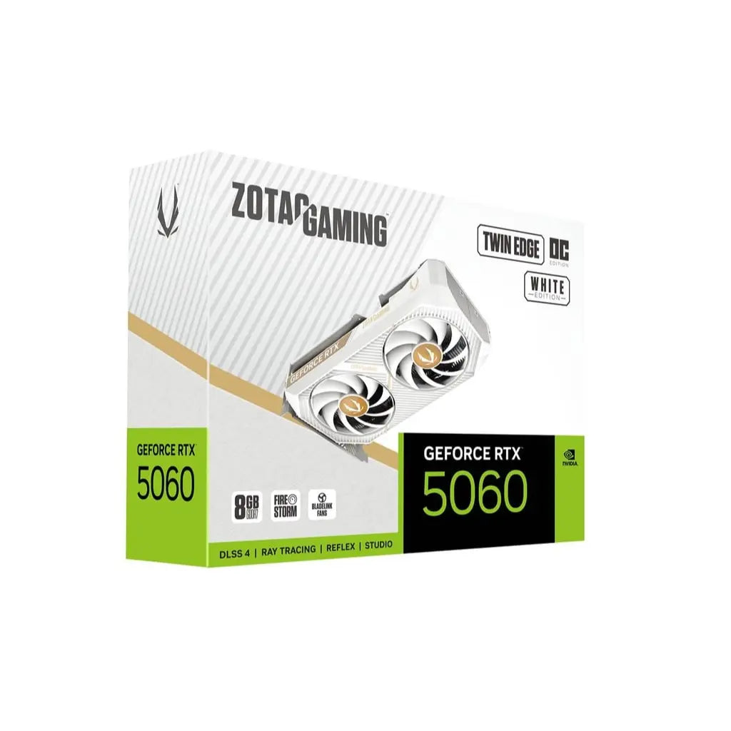 ZOTAC RTX 5060 Twin Edge OC White 8GB GDDR7 Graphics Card-tpstech.in