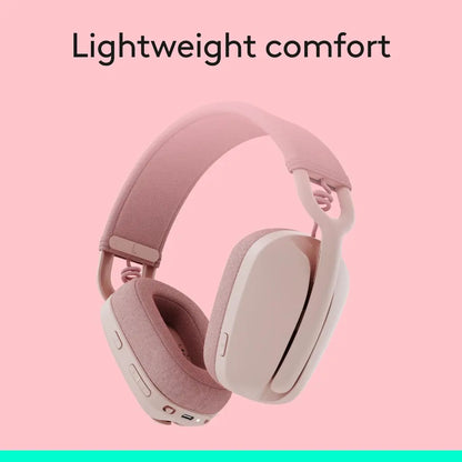 Logitech Zone Vibe 100 Lightweight Wireless Headphones with Noise-Cancelling - Rose