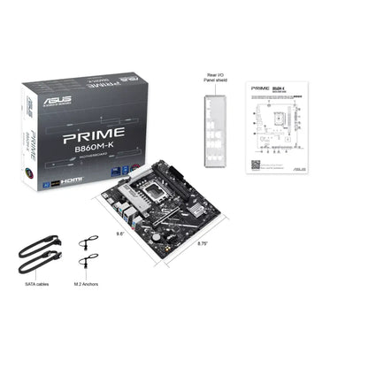 ASUS PRIME B860M-K B860 LGA1851 DDR5 mATX Motherboard