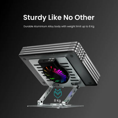 Portronics My Buddy Spinlight POR 2002 Laptop Stand with 1200 RPM Cooling Fan