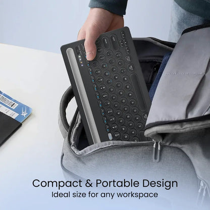 Portronics Bubble Dock POR 2192 Wireless Keyboard with Dual Connectivity Multi Device Pairing with Tablet Holder