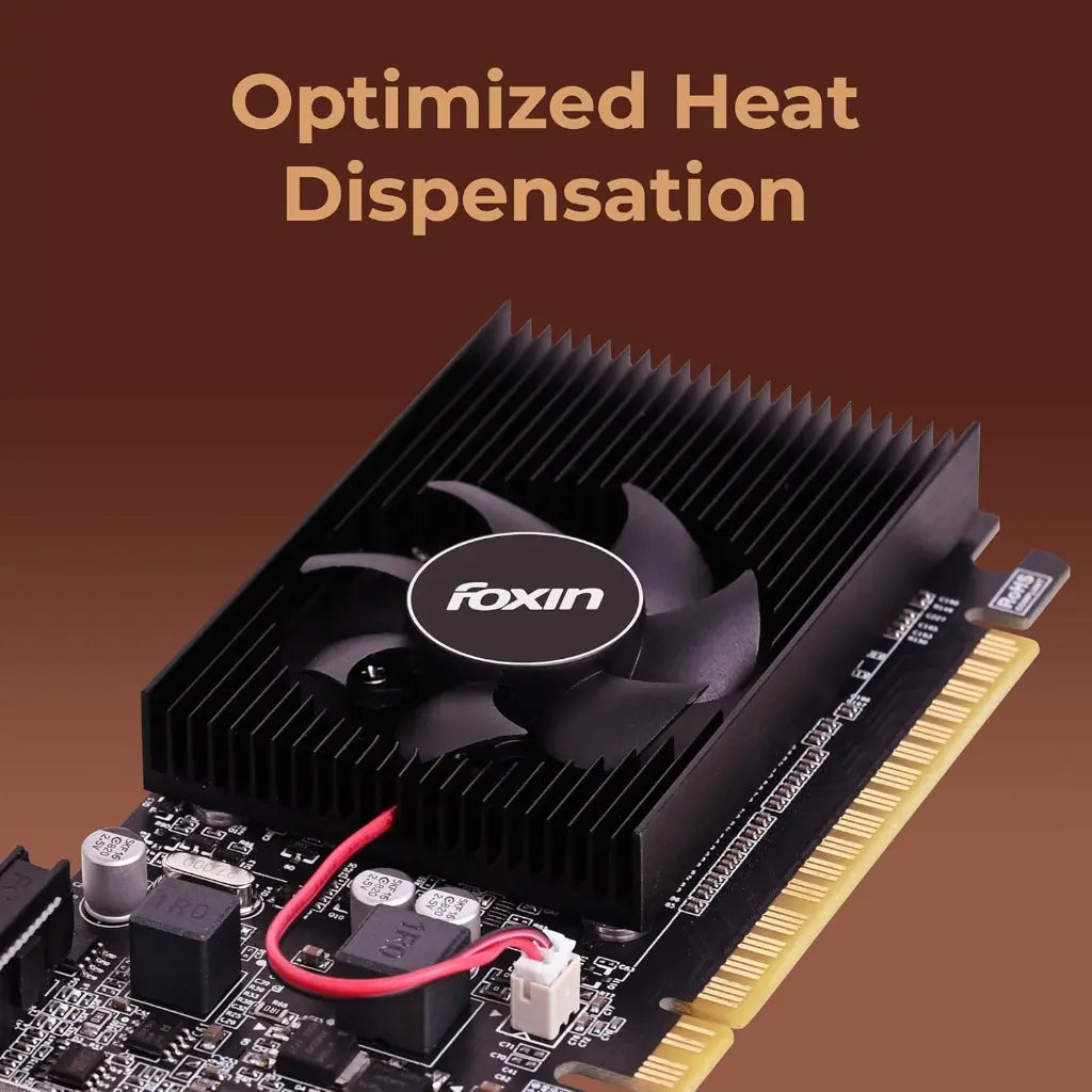 Foxin GT740 4GB 128‑Bit DDR3 High‑Efficiency Desktop Graphics Card