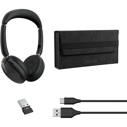 Jabra Evolve2 65 Flex MS USB‑A Wireless Headset with ANC & Link 380A