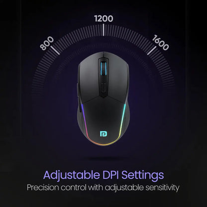 Portronics Toad One POR 1682 Wireless Dual Connectivity Mouse with RGB Lights-tpstech.in