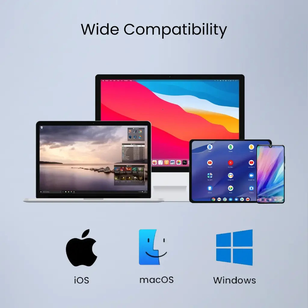 Portronics Bubble Dock POR 2192 Wireless Keyboard with Dual Connectivity Multi Device Pairing with Tablet Holder-tpstech.in