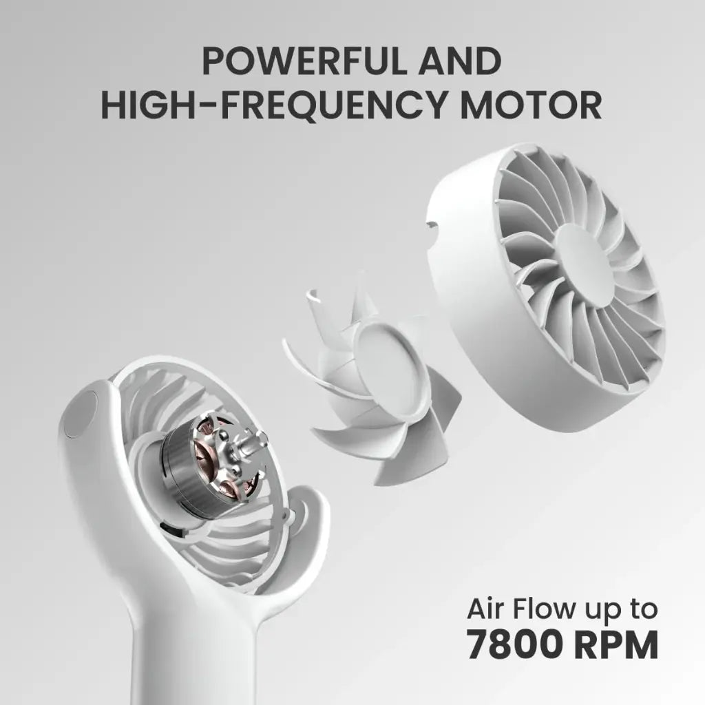 Portronics Toofan Mini POR 1926 Portable Rechargeable Mini Fan 7800 RPM-tpstech.in
