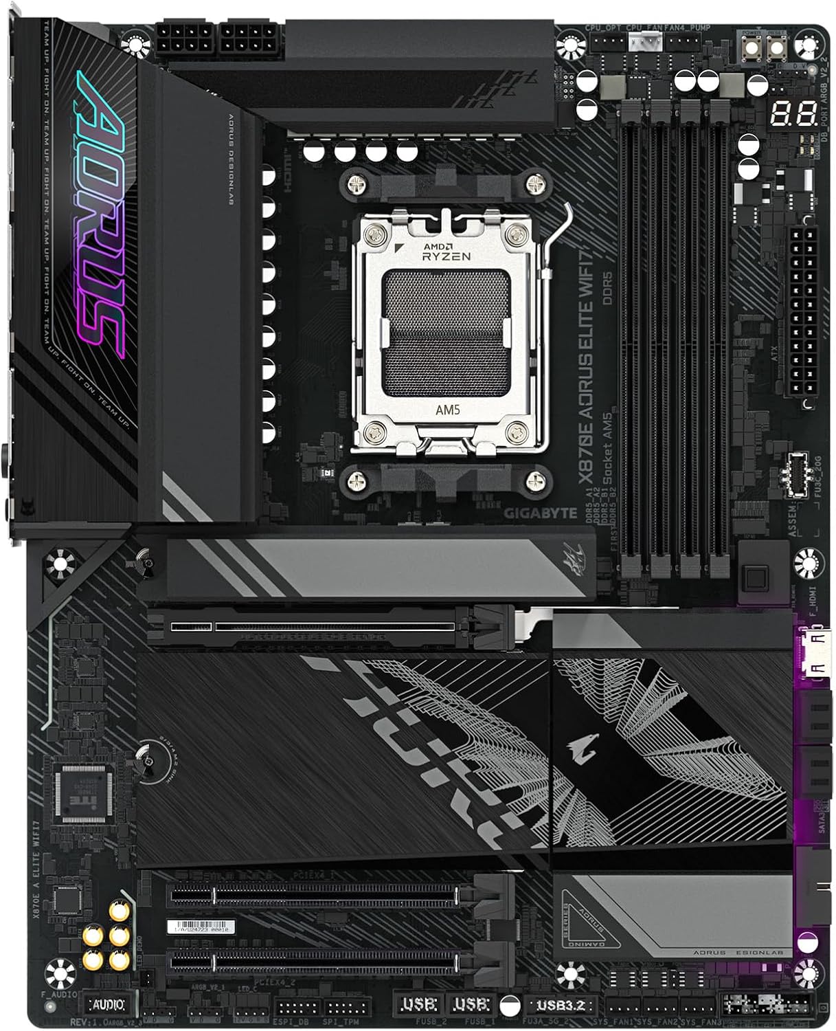 GIGABYTE X870E AORUS ELITE DDR5 WIFI7 AMD AM5 Socket ATX Motherboard