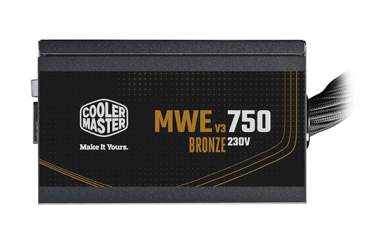 Cooler Master MWE 750 V3 230V 80 Plus Bronze Certified Non-Modular Power Supply – Black