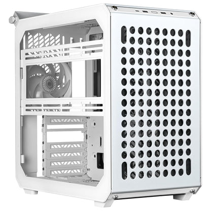 Cooler Master QUBE 500 Flatpack Small Mid-Tower ATX High Airflow Gaming Cabinet - White