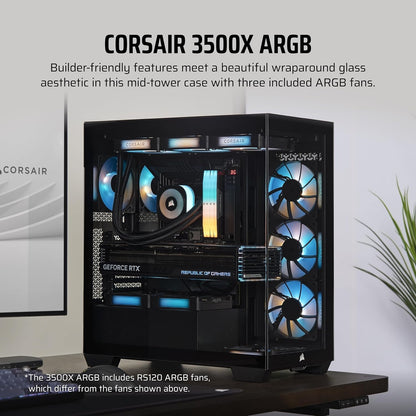 CORSAIR 3500X ARGB Mid-Tower PC Cases
