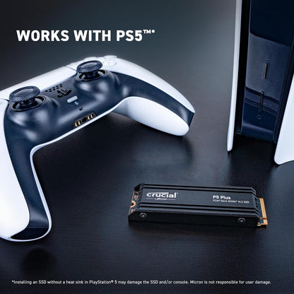 Crucial P5 Plus 2TB Gen4 NVMe M.2 SSD with Heatsink